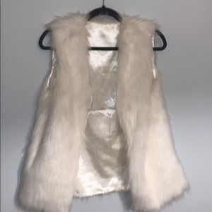 faux fur white vest!